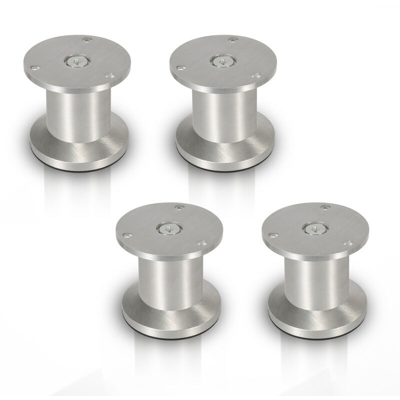Einfeben - 4x pieds de meuble pieds de meuble pied en aluminium diamètre 40 mm hauteur 60mm noir Réglable en hauteur