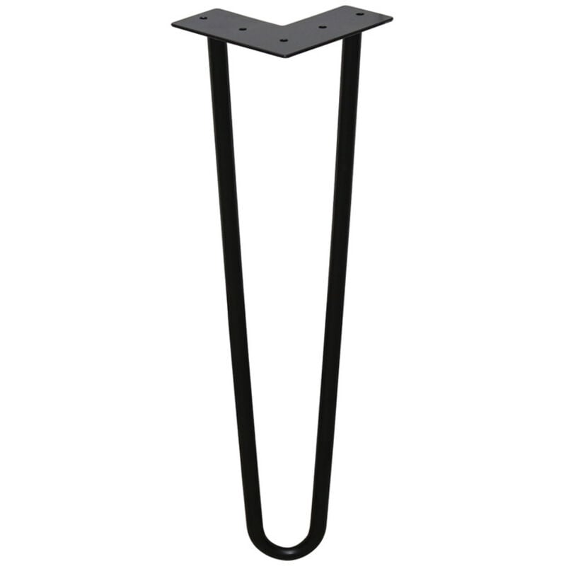 Einfeben - Pieds de table Support de table Set 4 pcs. Hairpin Legs épingle à cheveux Noir 2 table 30cm