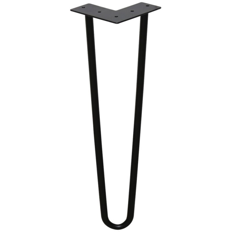 Einfeben - 4x pieds en épingle Pieds de table Pieds de table à charge lourde Patins de table Hairpin Legs Interchangeables 2 étriers-30cm