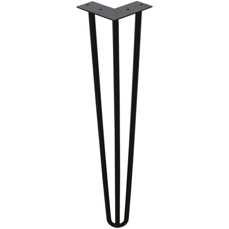 Einfeben - 4x pieds en épingle Pieds de table Pieds de table à charge lourde Patins de table Hairpin Legs Interchangeables 3 étriers-30cm