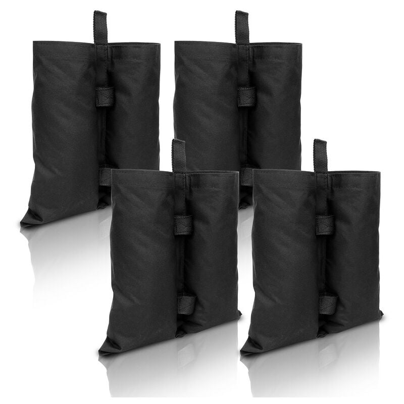 4X sacs de lestage Poids de Gazebo poids de sable de qualité industrielle, Poids pour Jambes, tentes Pare-Soleil, Parasol - Noir - Swanew