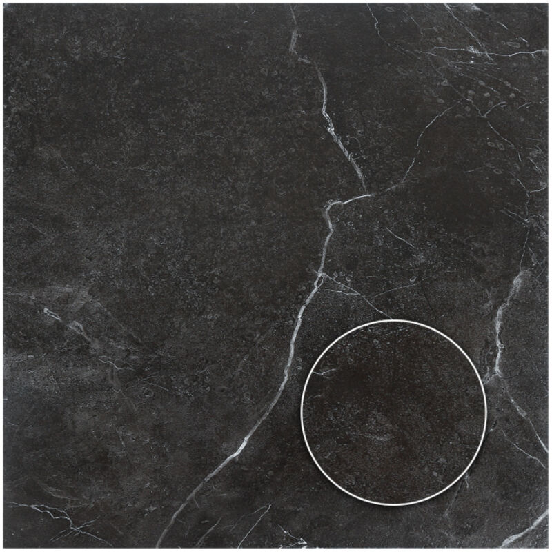 EINFEBEN 5 Boites de 11 dalles auto-adhésives - 5 m² - Design 30cm30cm Slate,Marbre noir