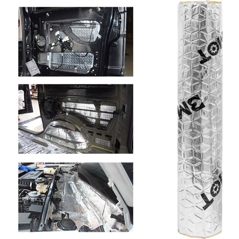 50x200cm tapis d'isolation voiture véhicule isolation compartiment moteur 1qm isolation porte de voiture 1m² - Einfeben