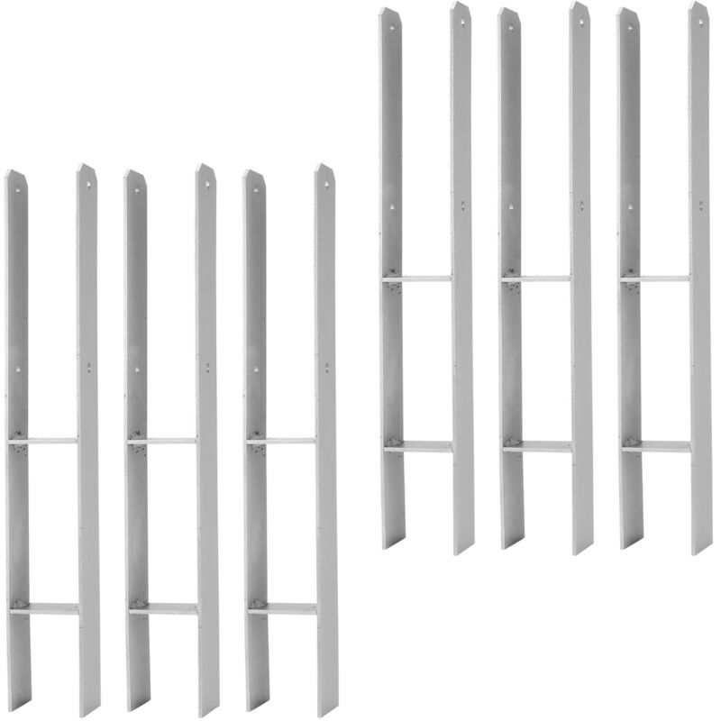 6x Ancres h support de poteau Ancre de poteau Ancre de poteau Ancre de poteau Douille de sol 81 mm - Einfeben