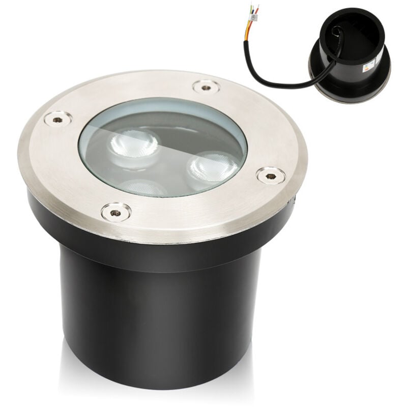 Einfeben - 8x 3W lampadaire IP67 lumière led encastré sol spot sol spot sol