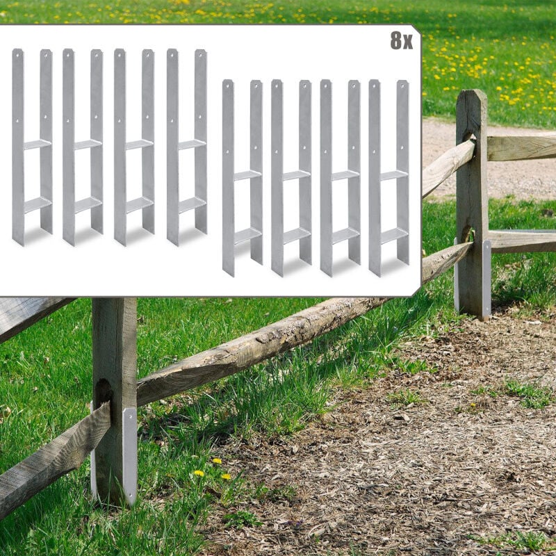 Ancre de poteau Douille de sol Support de poteau Support de poteau Ancre h 600mm Pied de poteau Support 91mm 8 pièces - Einfeben