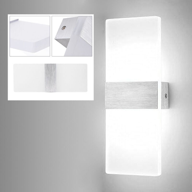 Einfeben - swanew Applique extérieur module led Lampe intérieure Eclairage mural extérieur Blanc 12W