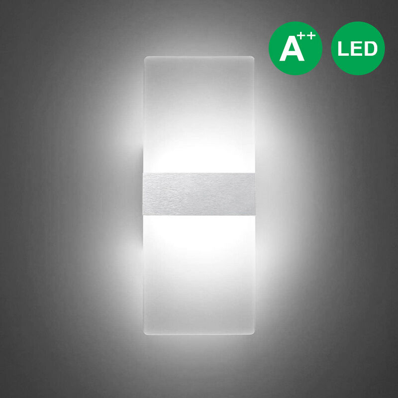 Vingo Applique Murale led Extérieure Moderne IP65 Escalier Couloir Lampe Carré Up Down Lumière Déco 7W Noir Blanc Froid