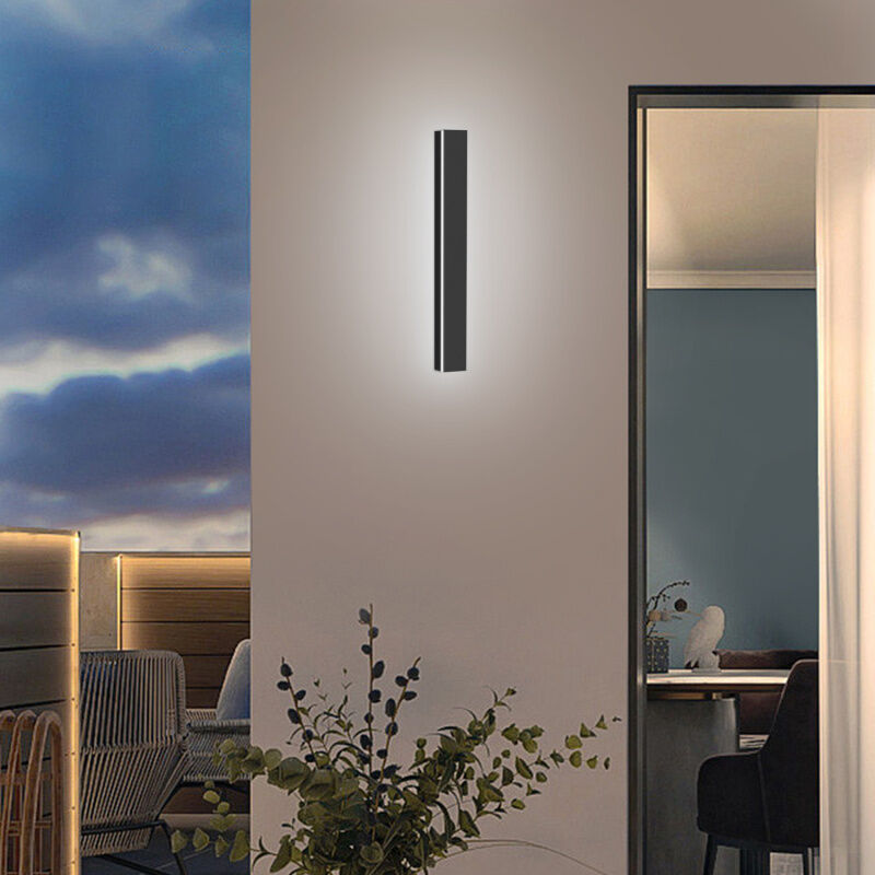 Einfeben - Applique murale led Ultraslim Lampe de couloir Intérieur Applique murale Réception Extérieur 40cm 10.5W Blanc froid