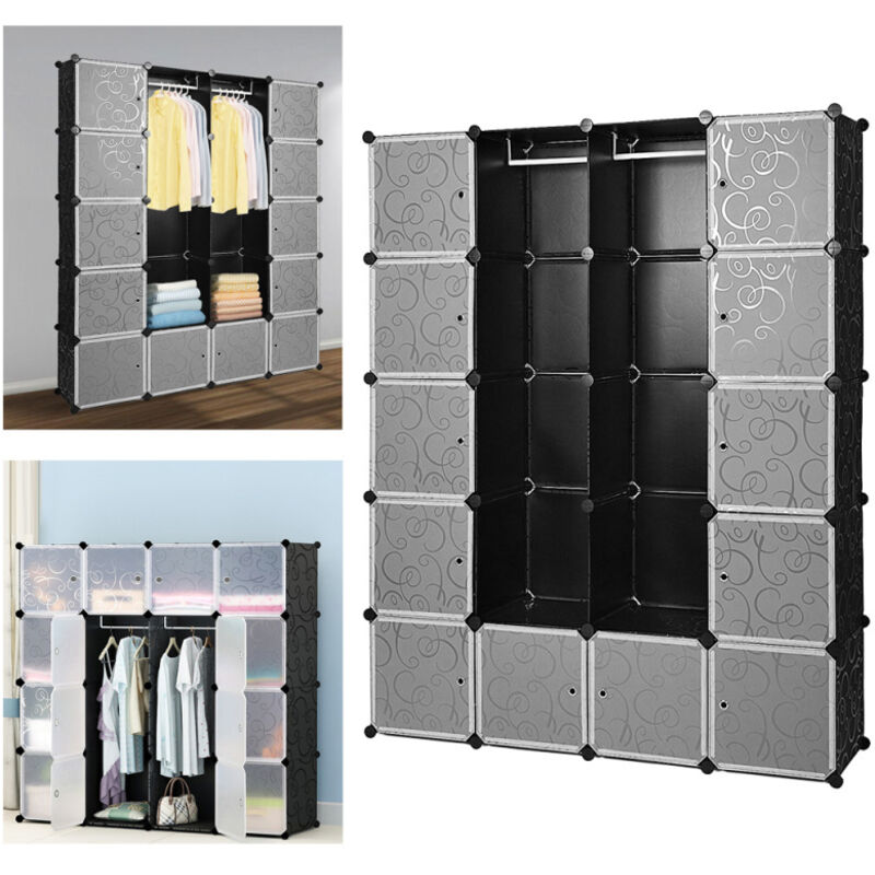 Armoire Système d'étagères Créativité Armoire Rangement diy Étagère de salle de bain Étagère 20 cubes - Einfeben