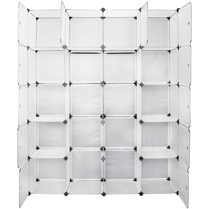 Armoire Système d'étagères Créativité Armoire Rangement diy Étagère de salle de bain Étagère 20 cubes Blancs - Einfeben
