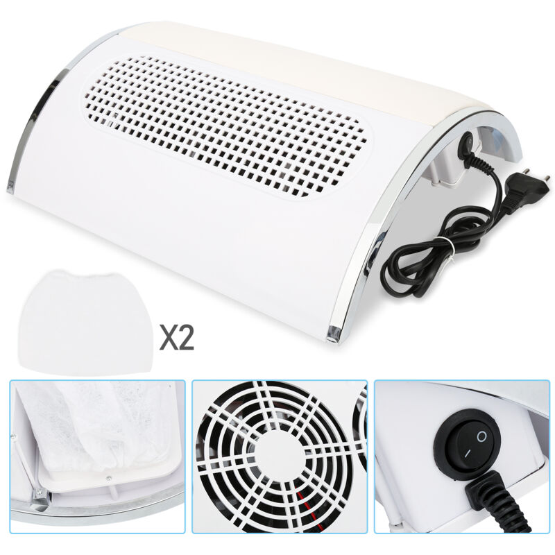 Einfeben - Aspirateur collecteur de poussière pour ongles 3 moteurs avec 2 sacs