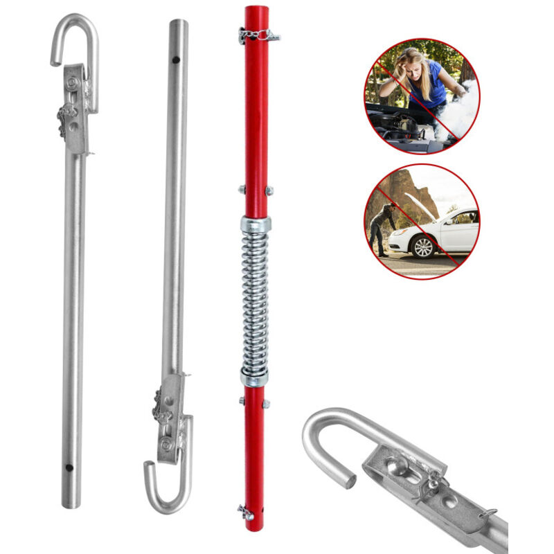 Einfeben - Barre de remorquage sécurité automobile avec collier à ressort 3pcs 1.8m