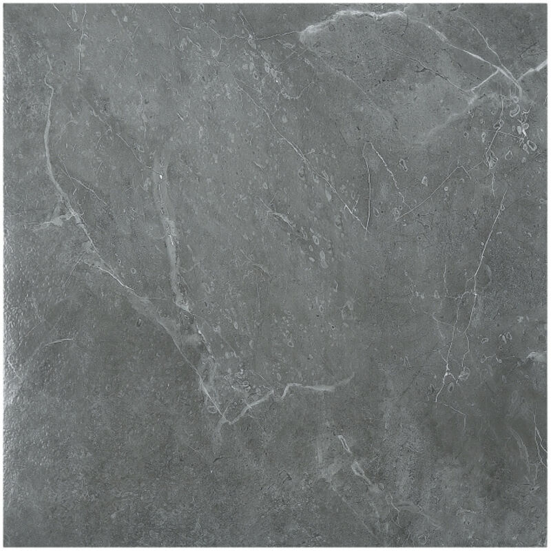 Einfeben - Autocollant de Carrelage de Salle de Bain étanche pour Mur Amovible pvc Autocollant de Sol en Marbre Gris Auto-adhésif,11pcs ,1m²