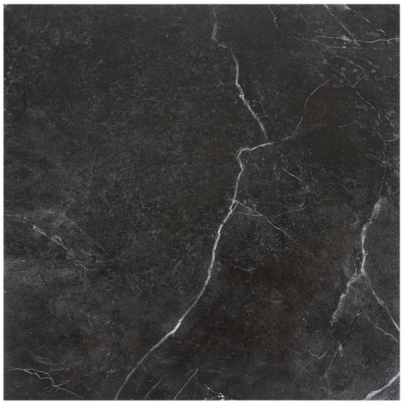 Einfeben - Autocollant de Carrelage de Salle de Bain étanche pour Mur Amovible pvc Autocollant de Sol en Marbre Noir Auto-adhésif,55pcs ,5m²