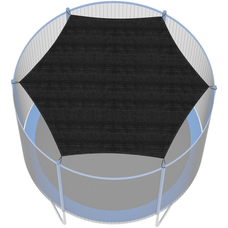 Einfeben - Auvent de trampoline,Résistant à la déchirure Anti-UV Protection solaire pour trampoline 6 barres 244cm Noir