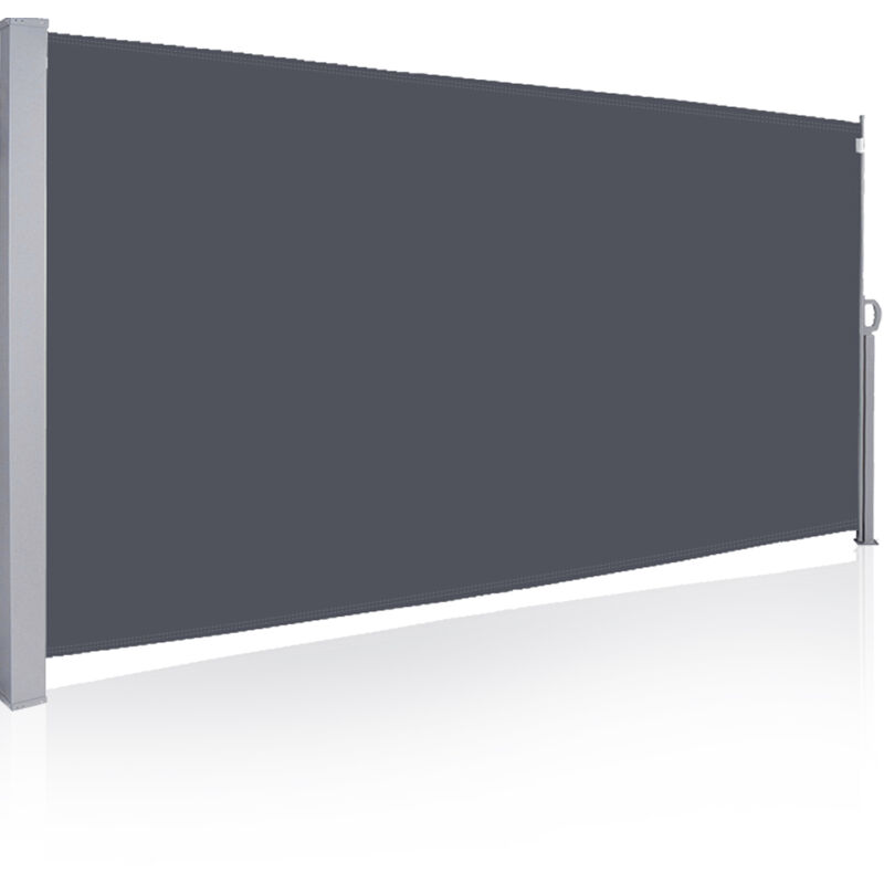 EINFEBEN Auvent latéral Rétractable Paravent Extérieur Store latéral patio Protection de la Vie privée Extensible Résistant 140x300cm Gris