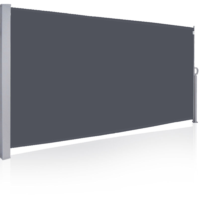 Auvent latéral Rétractable Paravent Extérieur Store latéral patio Protection de la Vie privée Extensible Résistant 160x300cm Gris - Einfeben