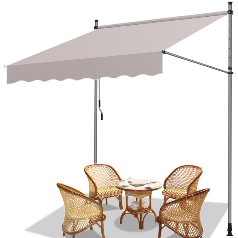 Auvent manuel Store à pince Auvent à Pince Auvent pour balcon Store de fenêtre Store de balcon sans percer, anti-UV 300cm Beige - Einfeben