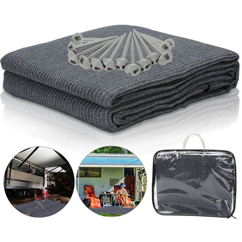 Einfeben - Auvent tapis étanche camping tapis tente sol extérieur tente bâche pique-nique couverture caravane 250x250CM
