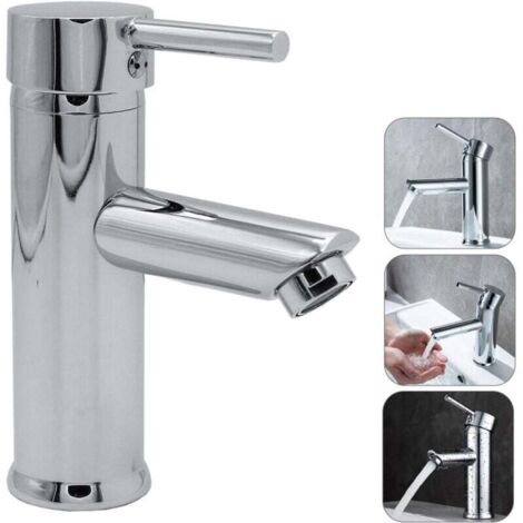 EINFEBEN Badezimmer-Wasserhahn, Einhebel-Waschtischarmatur für Badezimmer, Messing-Waschtischarmatur, moderner Chrom-Wasserhahn