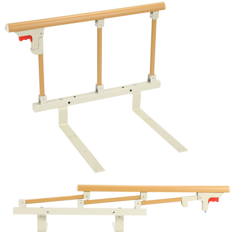 EINFEBEN Barriere De Lit Adulte pour Personnes Âgées/Adulte Lit Garde Rail Latéral Pliable, Lit Portable De Sécurité Barrière Garde-Corps 70x40cm