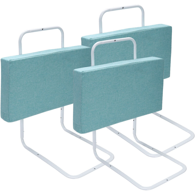 Einfeben - Barrière de lit réglable en hauteur 60 cm Anti-chute Tube en acier réglable de 40 à 60 cm Pour lit d'enfant lit de parent Vert marin