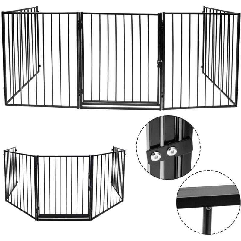 Einfeben - Barrière de sécurité 5x Grille de protection pliante enfant et animaux multi-fonction Grille de Protection
