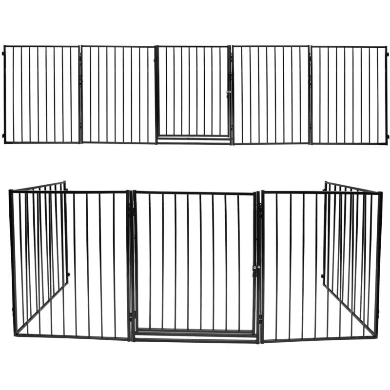Einfeben - Barrière de sécurité 5x Grille de protection pliante enfant et animaux multi-fonction Grille de Protection