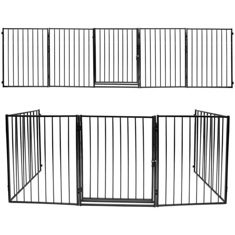 Einfeben - Barriere de securite Barrière de cheminée Grille d'escalier 5 pièces avec porte Chiens Grille de porte Enfants