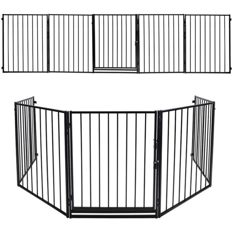 Einfeben - Barriere de securite Grande version 3M 5 panneaux Pre assemble 305 x 76 cm