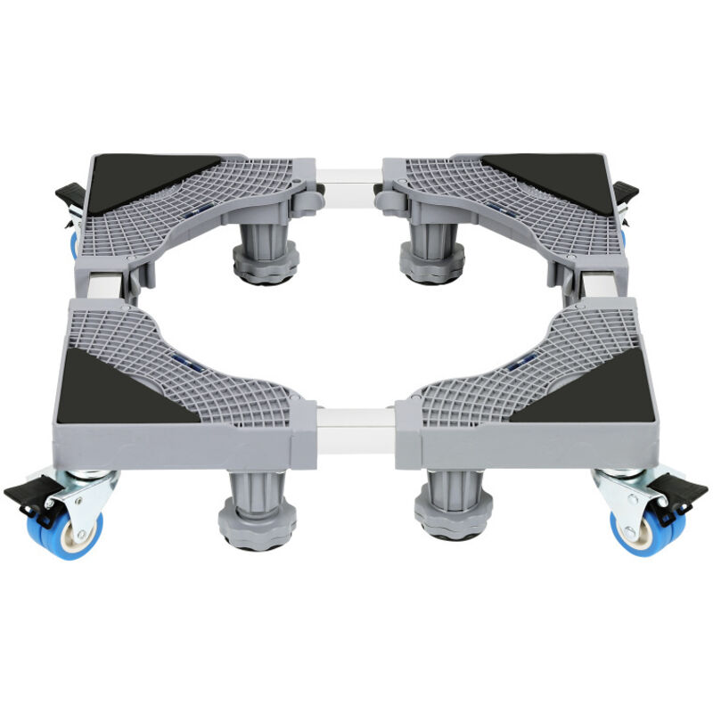 Einfeben - Base de Machine à Laver Piédestal Réglable en hauteur 8 pieds + 4 roues 41-66cm Support de machine à laver