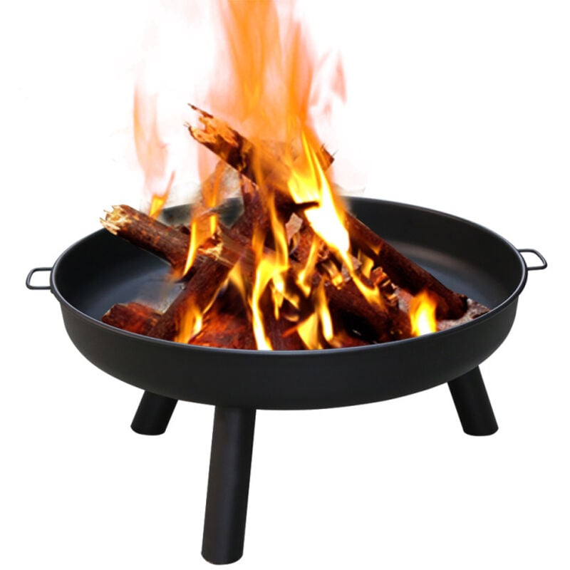 Einfeben - Brasero de jardin Bol de feu 80 cm fond en dentelle pieds anti-rouille barbecue Fire Pit pour chauffage