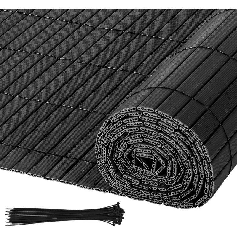 EINFEBEN Brise-vue en PVC 120x500cm Clôture d'intimité Protection de Visibilité avec Attaches de Câble Résistant UV et aux intempéries - Anthracite