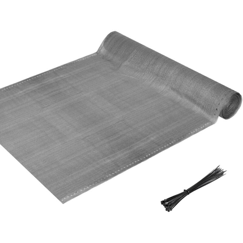 Brise vue renforcé 1.5 x 20 m Brise vue Pour Balcon hdpe barrière maille pare brise Gris - Einfeben