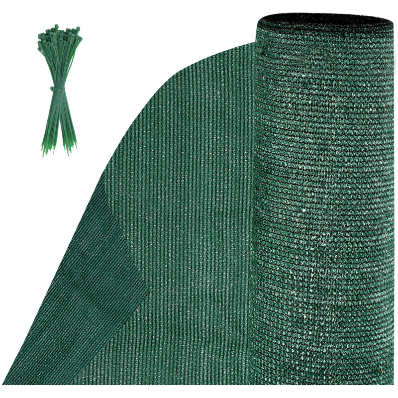 Brise vue renforcé 1.2 x 20 m Brise vue Pour Balcon hdpe barrière maille pare brise Vert - Einfeben