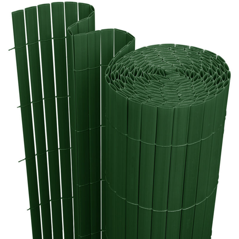 Canisse double face PVC,vert,0.8 x 3 m,Résistant aux uv Tapis de protection visuelle - Einfeben
