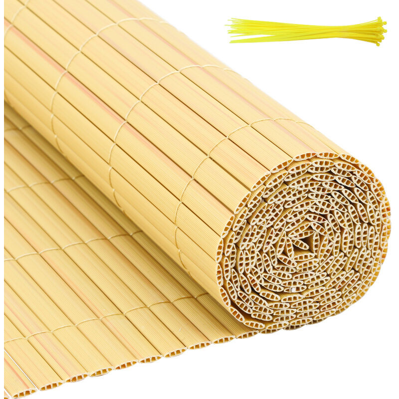 Canisse en pvc Canisse pvc pour jardin balcon terrasse. Balcon clôture brise-vent Bambou 160 x 300cm - Einfeben