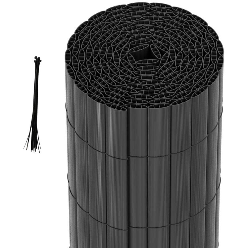 Canisse en pvc Canisse pvc pour jardin balcon terrasse. Balcon clôture brise-vent Gris 120 x 900cm - Einfeben