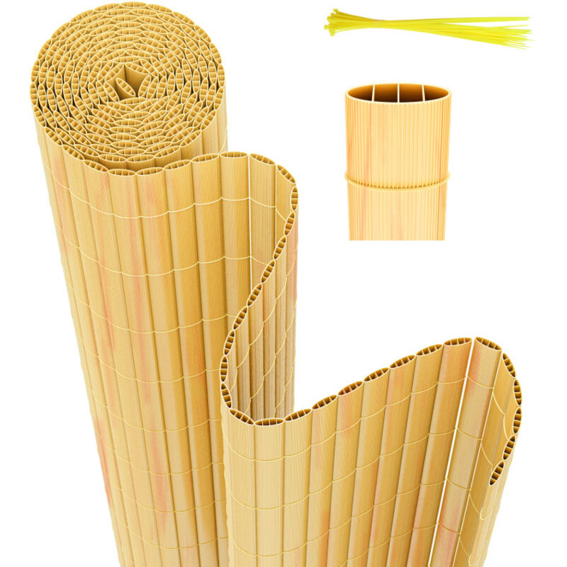 Canisse en pvc Canisse pvc pour jardin balcon terrasse. Balcon clôture brise-vent Bambou 120 x 500cm - Einfeben