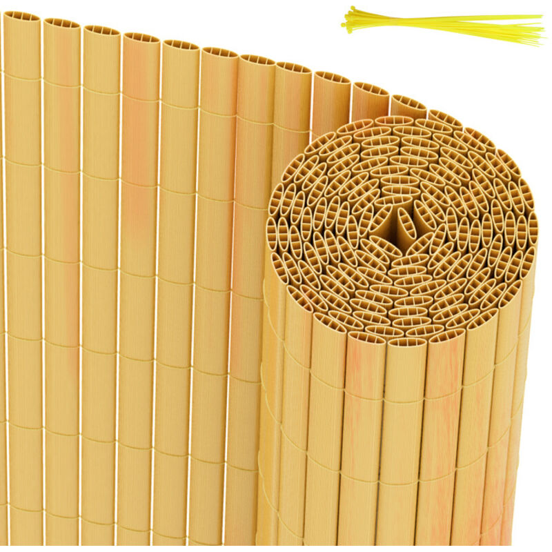 Canisse en pvc Occultant Cloture, pour le jardinet balcon clôture brise-vent, Intimité, avec Serre-Câbles Bambou 160 x 300cm - Einfeben