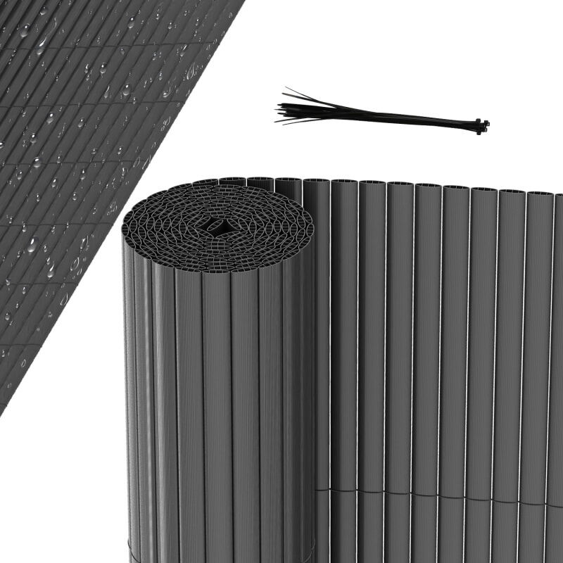 Canisse en PVC,Brise-vue en pvc Clôture d'intimité Protection de Visibilité Résistant uv et aux intempéries,Anthracite 80x400cm - Einfeben