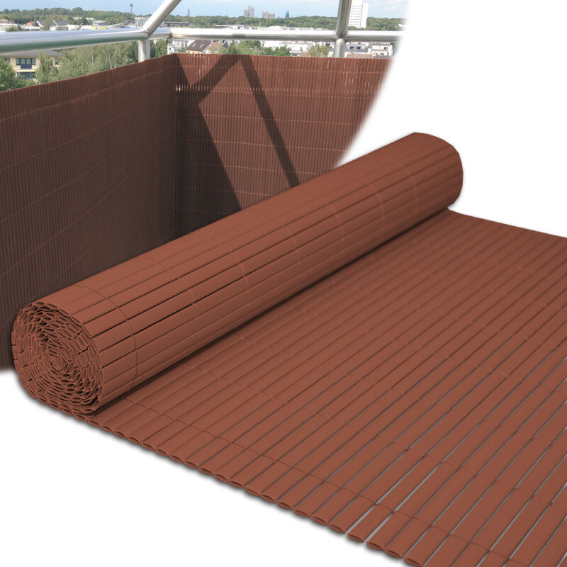 Canisse en pvc, Paravent de Jardin, Piscines, Palissade en pvc Résistant aux uv Marron 80 x 300cm - Einfeben