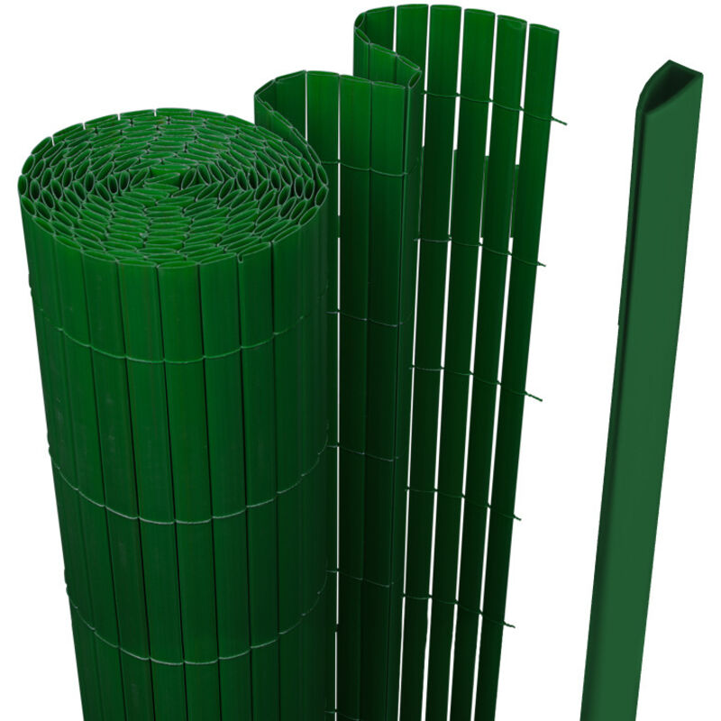 Canisse en pvc pour le jardin, Balcon ou terrasse Double face, Balcon clôture brise-vent, Occultant Cloture, Vert 120 x 300cm - Einfeben