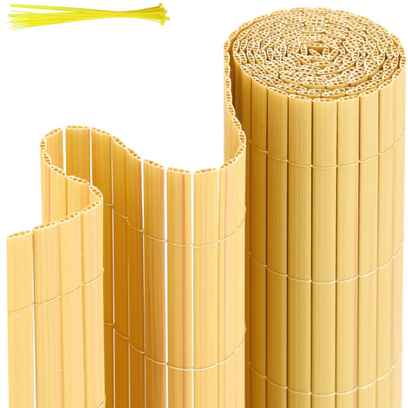 Einfeben - Canisse pvc Brise Vue, Paravent de Jardin, Piscines, Balcon Terrasse, Palissade en pvc Résistant aux uv, Intempéries, Beige 160 x 300 cm