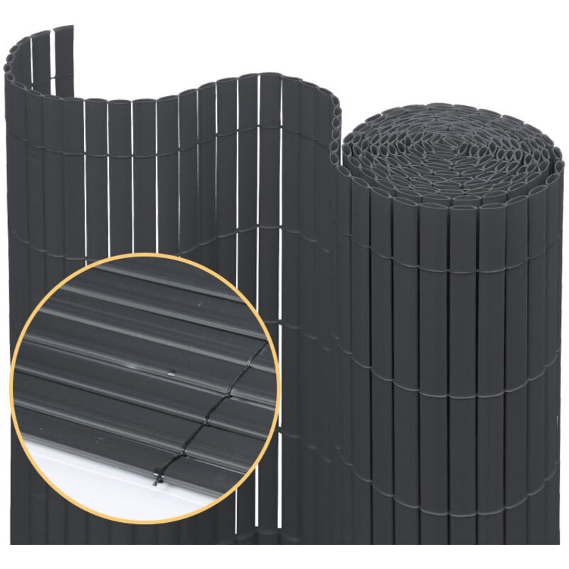 EINFEBEN Canisse PVC double face,PVC Brise Vue pour Jardin, Balcon et Terrasse, Résistant, Intimité, avec Surface Texturée, 140 x 400 cm