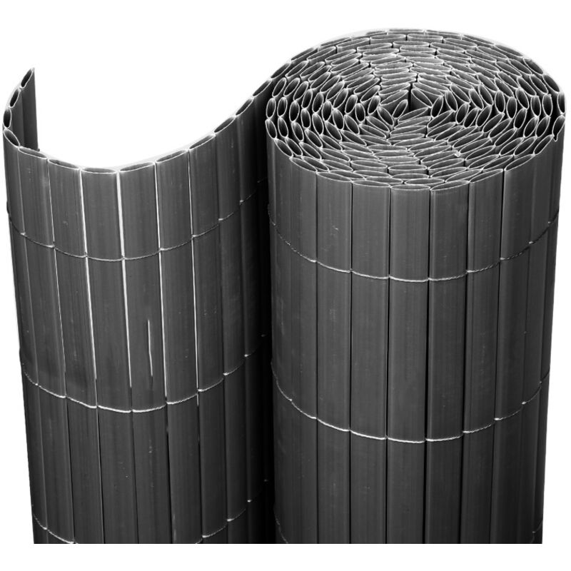 Canisse pvc double face,PVC Brise Vue pour Jardin, Balcon et Terrasse, Résistant, Intimité, avec Surface Texturée, 180 x 500 cm - Einfeben