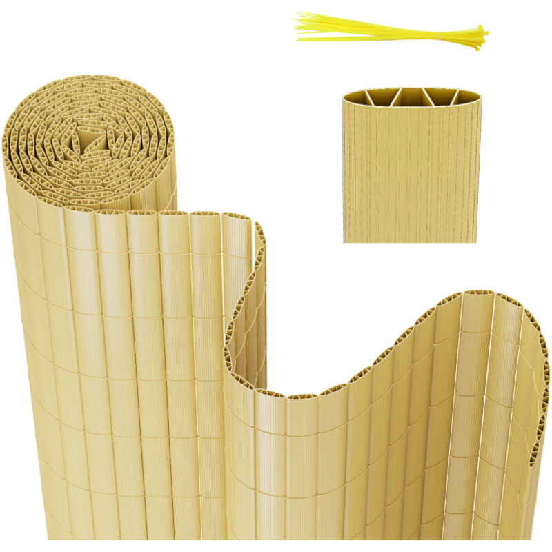 Canisse pvc pour jardin balcon terrasse Balcon clôture brise-vent Stores Balcon Bambou 180 x 300cm - Einfeben