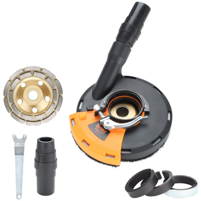 Capot de meuleuse d'angle Capot d aspiration Hotte d'extraction de meuleuse d'angle 125mm pour broyage de Poussière de jardin controle - Einfeben