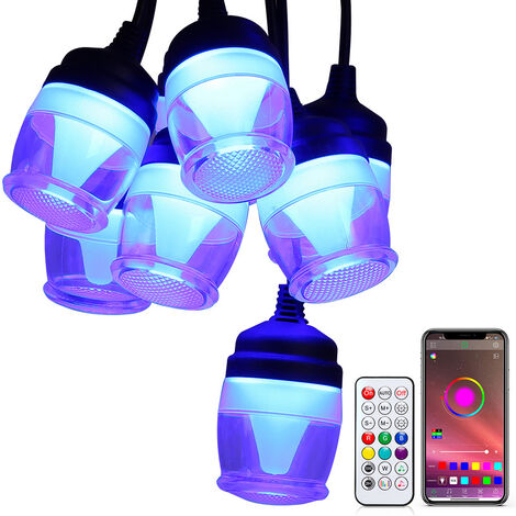 Guirlande lumineuse ,11.6M avec télécommande, réglage de la luminosité, guirlande  lumineuse d'extérieur étanche pour jardin, terrasse, arbres.